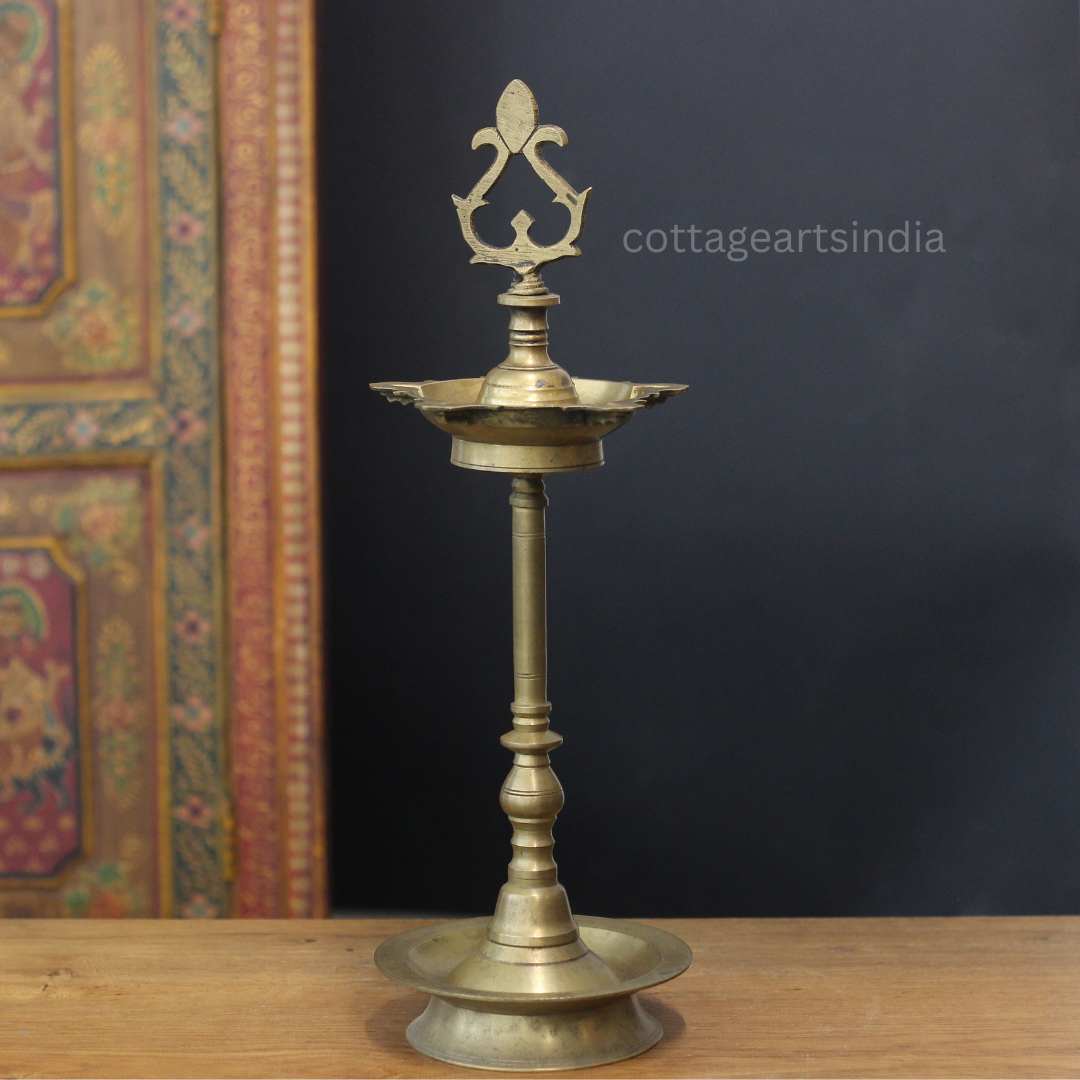 Vintage Brass Vilakku Oil Lamp