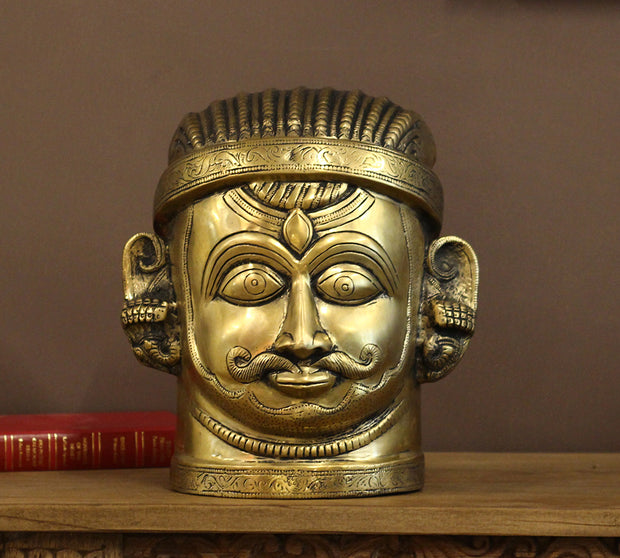 Brass Shiva Mukhlingam 12" Fine Crafted -Heavy