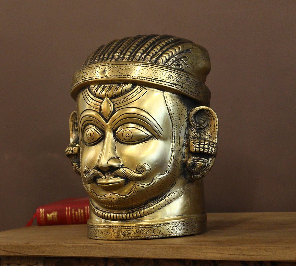 Brass Shiva Mukhlingam 12" Fine Crafted -Heavy