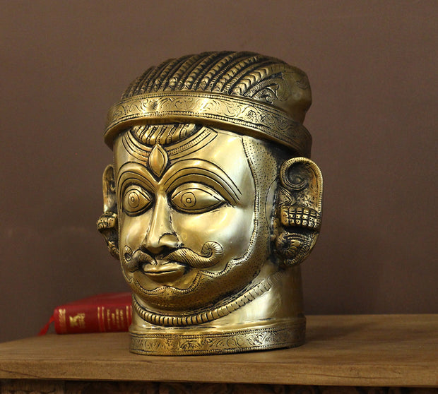 Brass Shiva Mukhlingam 12" Fine Crafted -Heavy