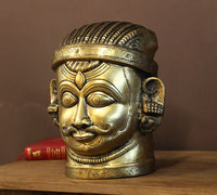 Brass Shiva Mukhlingam 12" Fine Crafted -Heavy