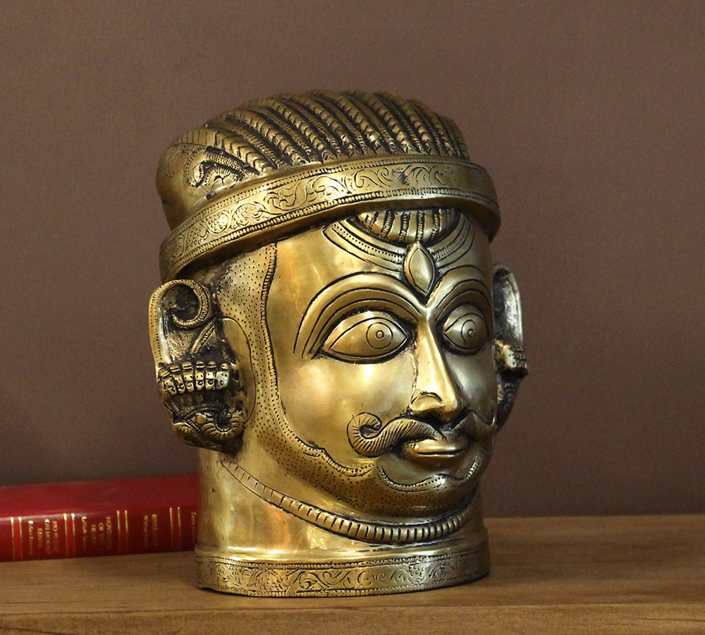 Brass Shiva Mukhlingam 12" Fine Crafted -Heavy