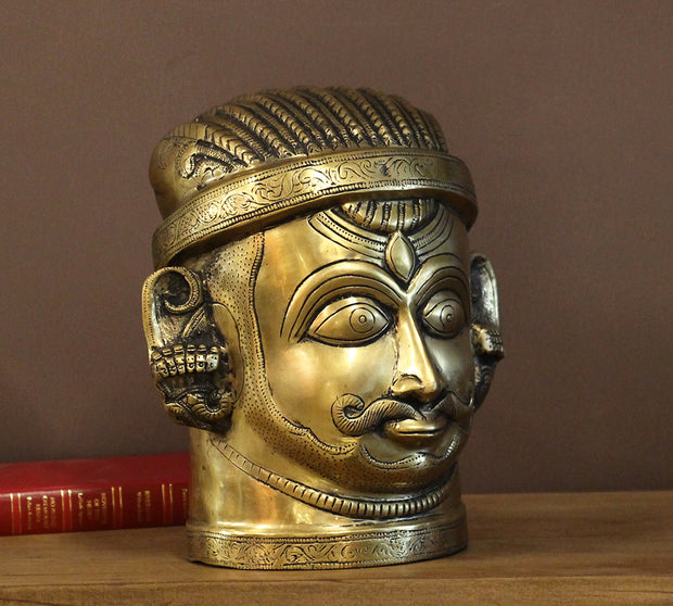 Brass Shiva Mukhlingam 12" Fine Crafted -Heavy