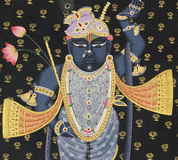 Shrinathji Ekant Darshan Hand Painted Pichwai Painting | Gold Foil Nathdwara Art