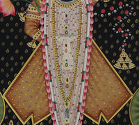 Shrinathji Rajbhog Hand Painted Pichwai Painting | Gold Foil Nathdwara Art