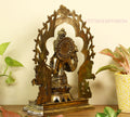 Brass Ganesh -Laxmi SuperFine With  Prabhawali 16"