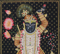Shrinathji Rajbhog Hand Painted Pichwai Painting | Gold Foil Nathdwara Art