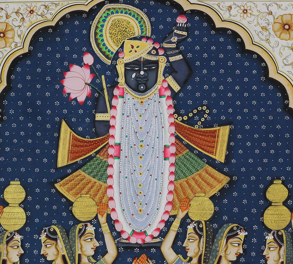 Sharad Purnima Shrinathji Hand Painted Pichwai Painting