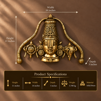 Lord Venkateswara Brass Wall Hanging