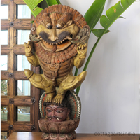 Wooden Yali Sculpture – Traditional Indian Art