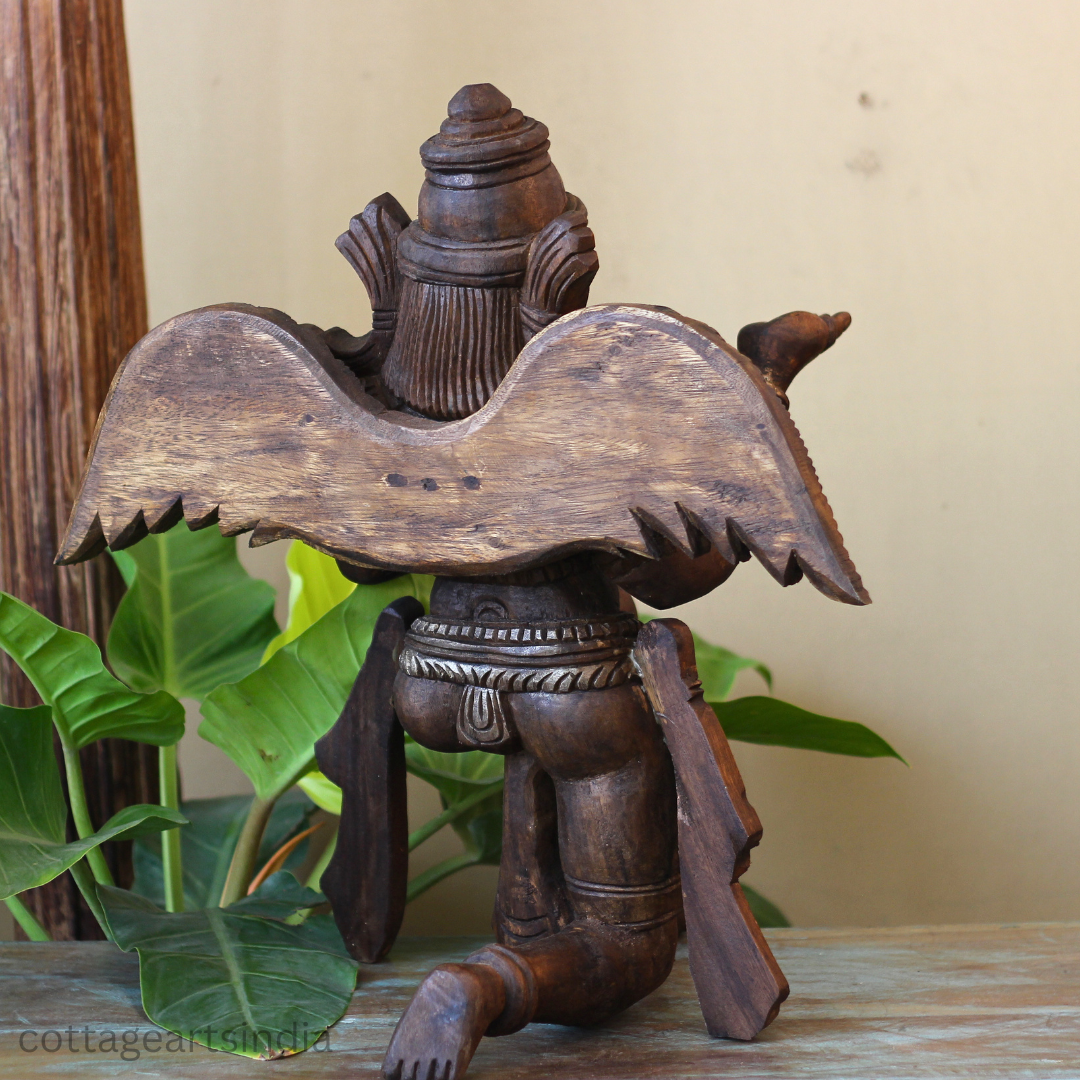Vintage-Style Wooden Garuda Sculpture