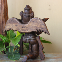 Vintage-Style Wooden Garuda Sculpture
