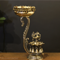 Brass  Oil Lamp With Urli