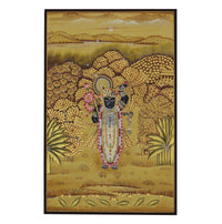 Handcrafted Golden Shrinathji Pichwai Painting | Gold Foil Wall Art