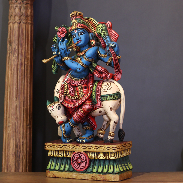 Wooden Krishna 24"