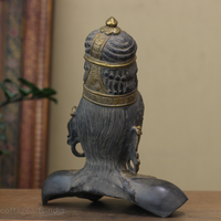 Parvati Bust in Matte Black and Rustic Gold Finish