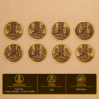 Brass Ashta Lakshmi Wall Hanging (Set of 8 Lakshmi)