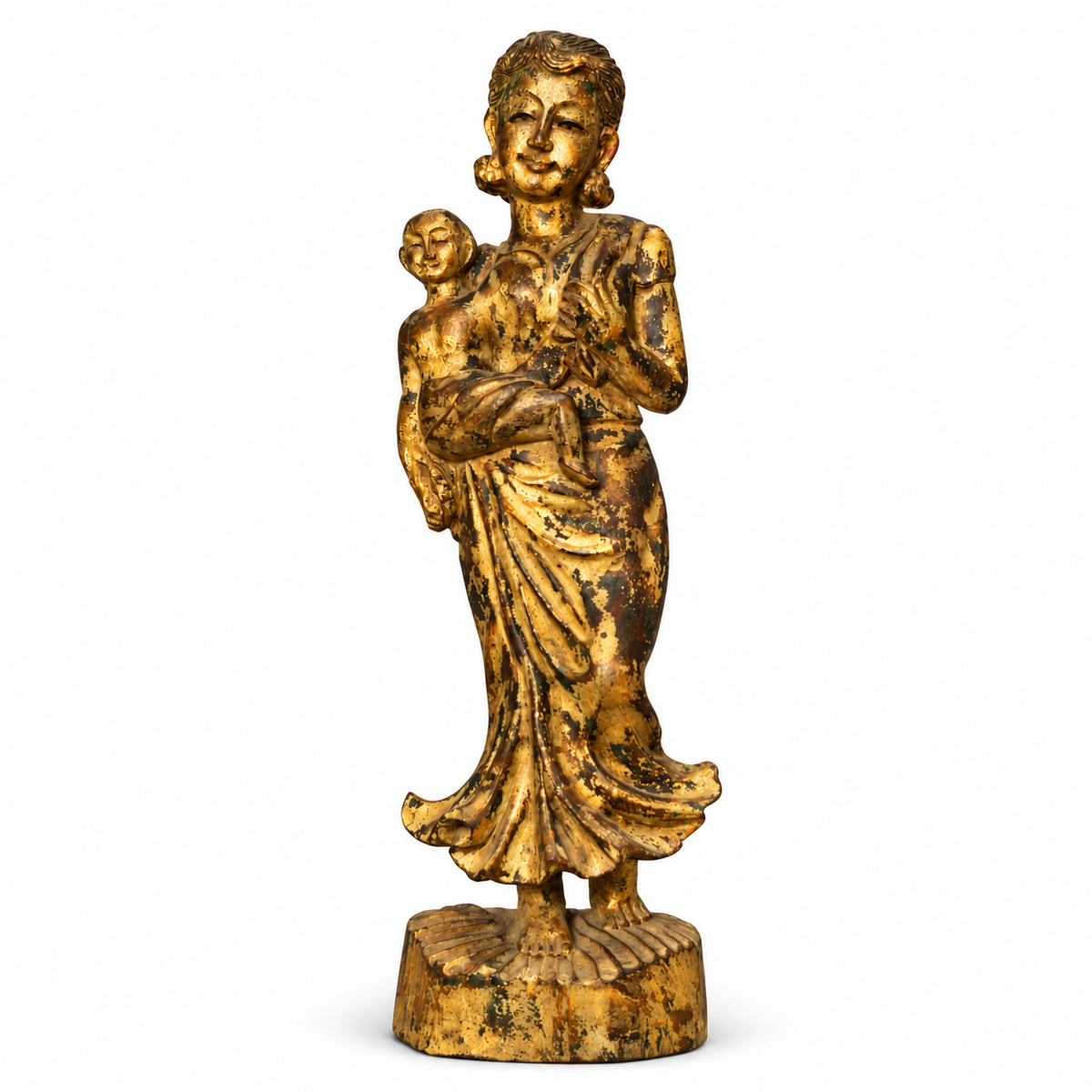 Wooden Vintage Lady Figure