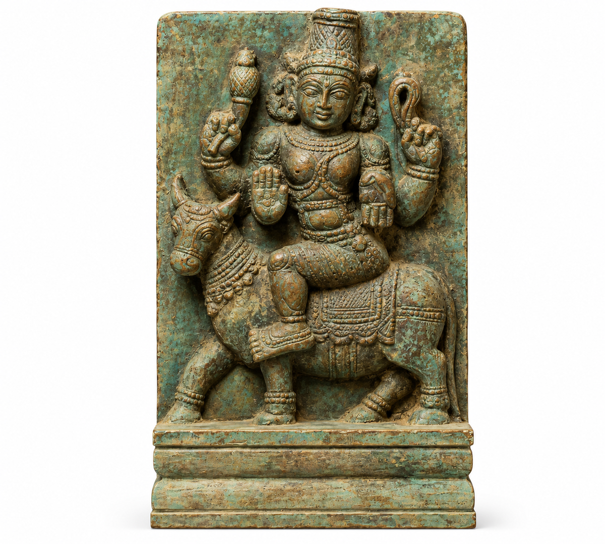 Vintage Wood /Stone Shiva Idol
