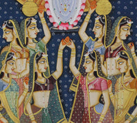 Shrinathji Jal Kalash Seva Hand Painted Pichwai Painting