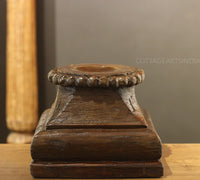 Vintage Wooden Carved Base