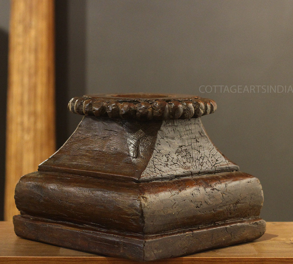 Vintage Wooden Carved Base