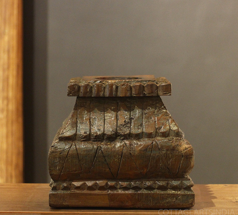 Vintage Wooden Carved Base