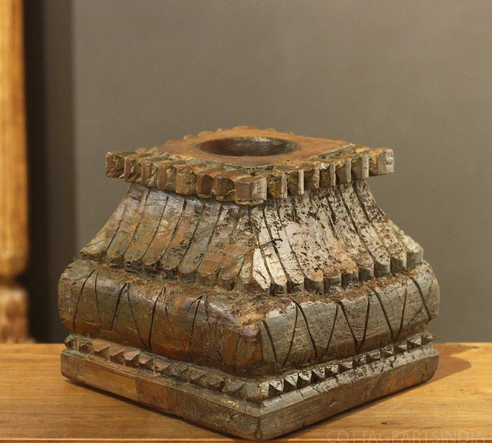 Vintage Wooden Carved Base