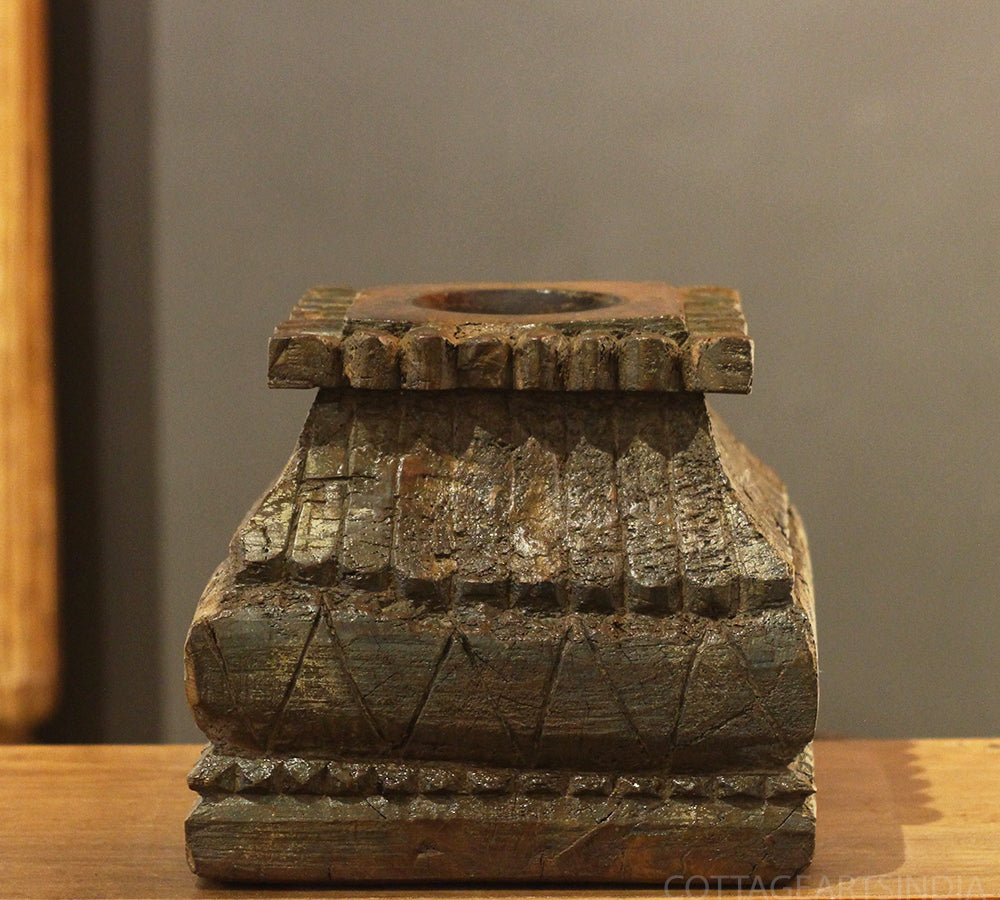 Vintage Wooden Carved Base