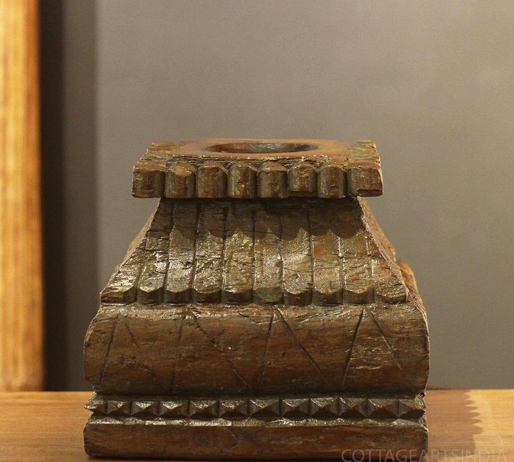 Vintage Wooden Carved Base