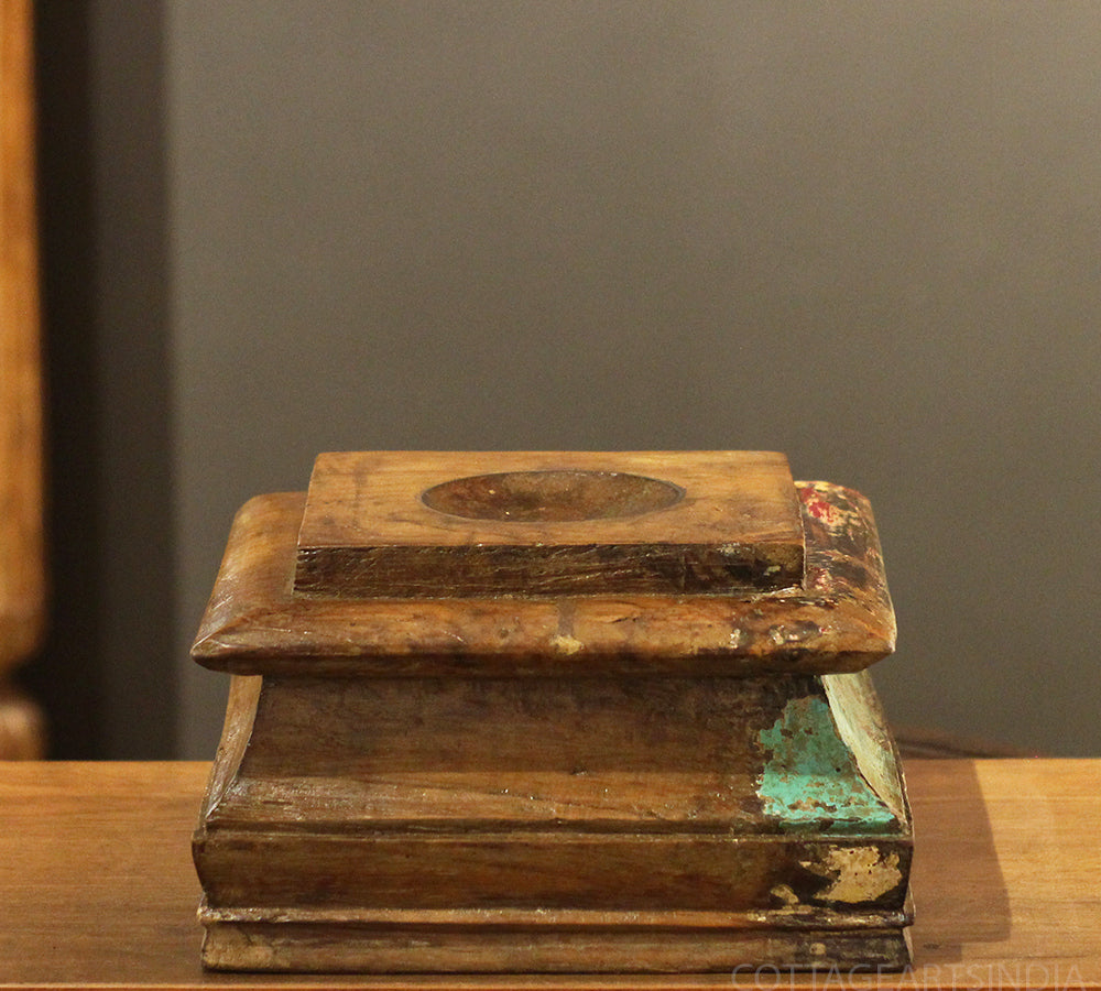 Vintage Wooden Carved Base