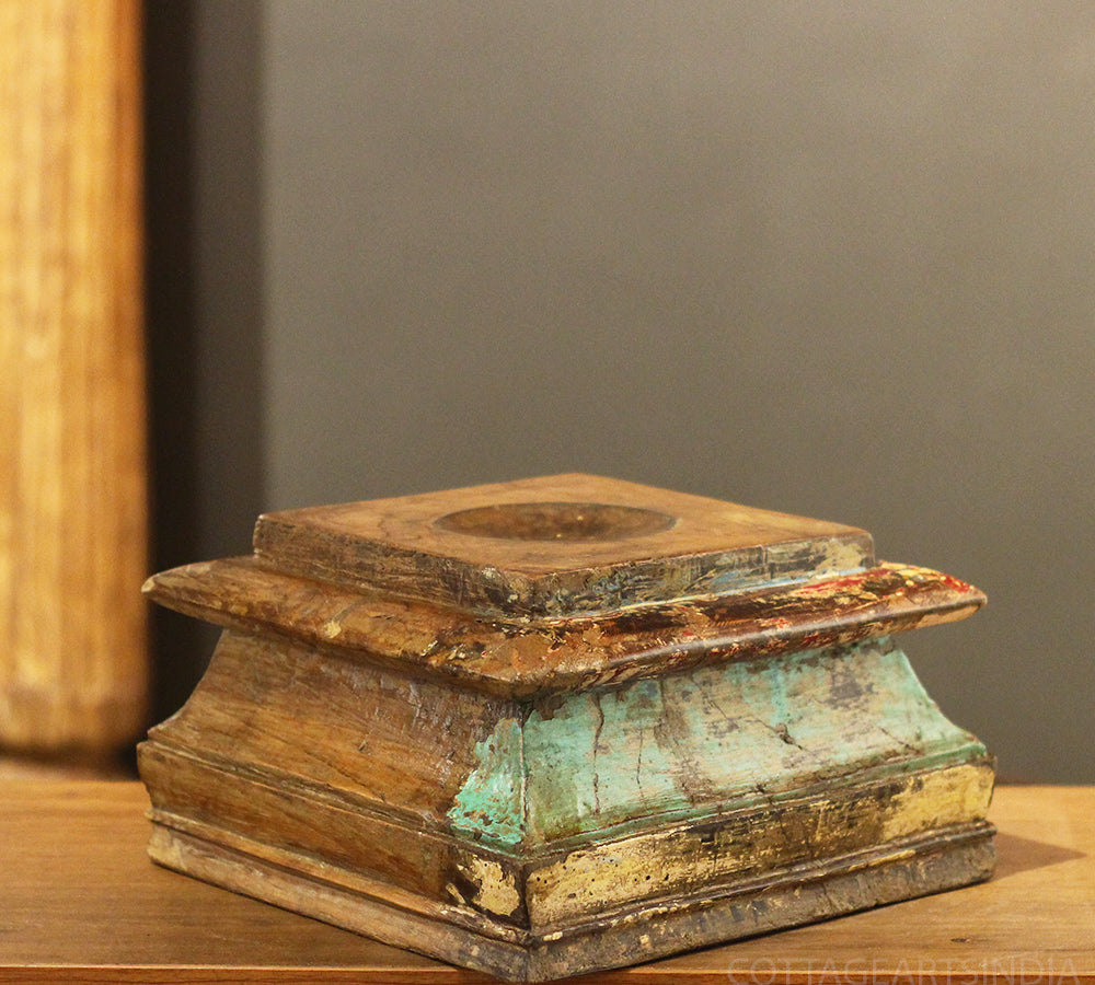 Vintage Wooden Carved Base