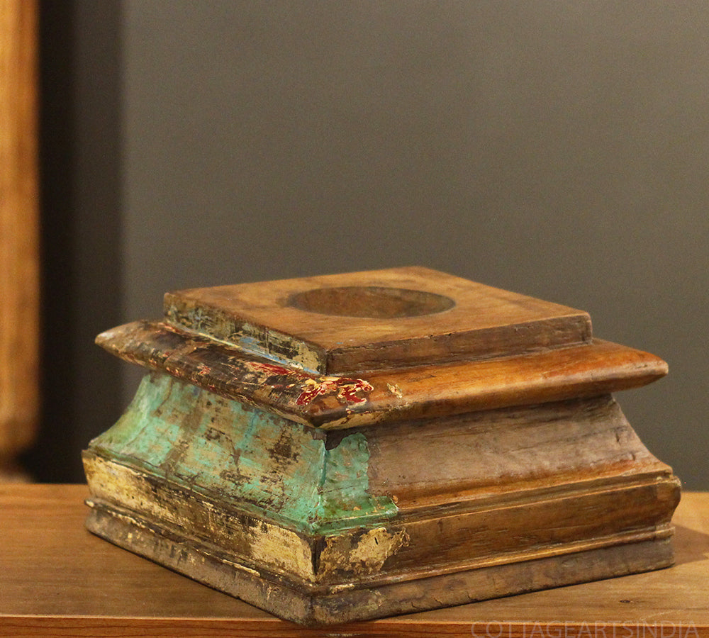 Vintage Wooden Carved Base