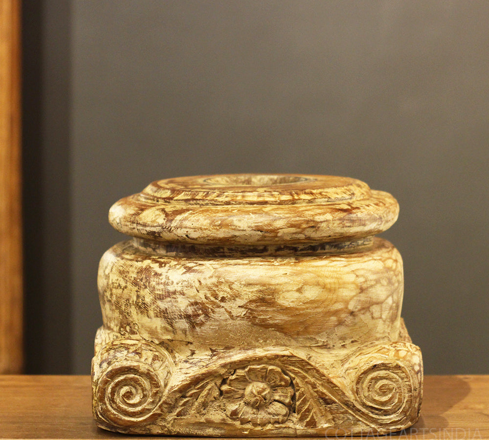 Vintage Wooden Carved Base