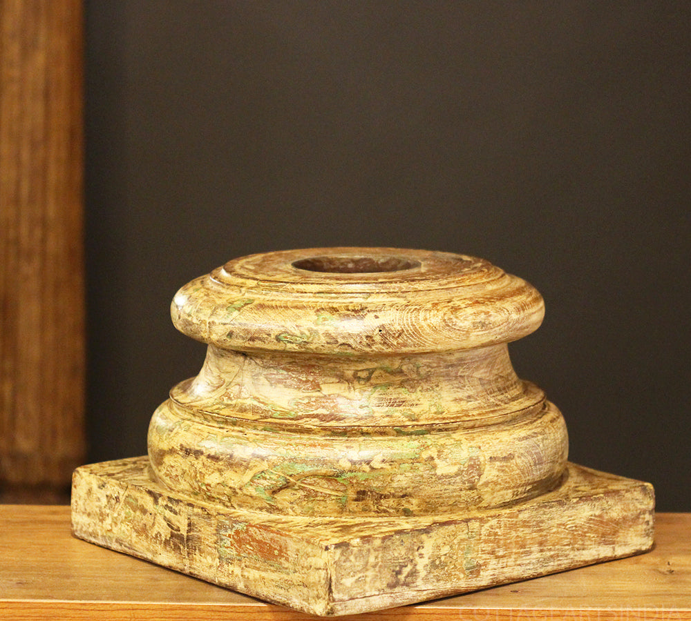 Vintage Wooden Carved Base