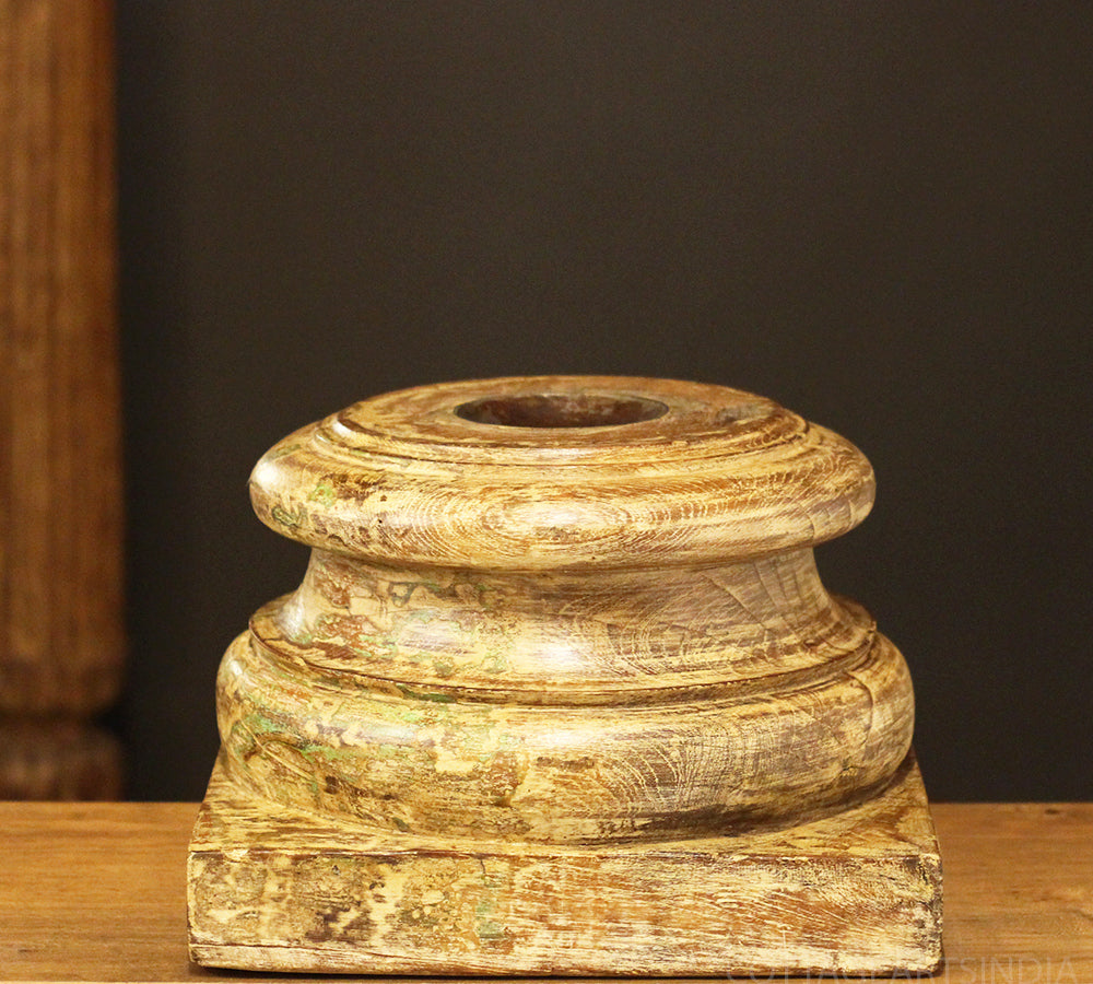 Vintage Wooden Carved Base