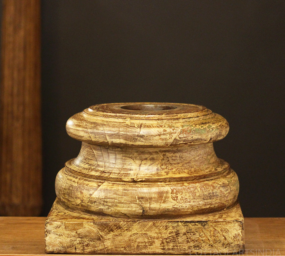 Vintage Wooden Carved Base