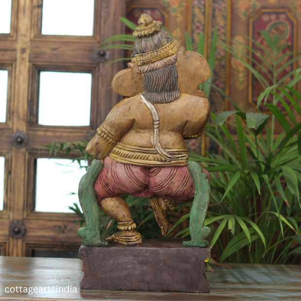 Handcrafted Ganesha Playing Manjira | Indian Home Decor