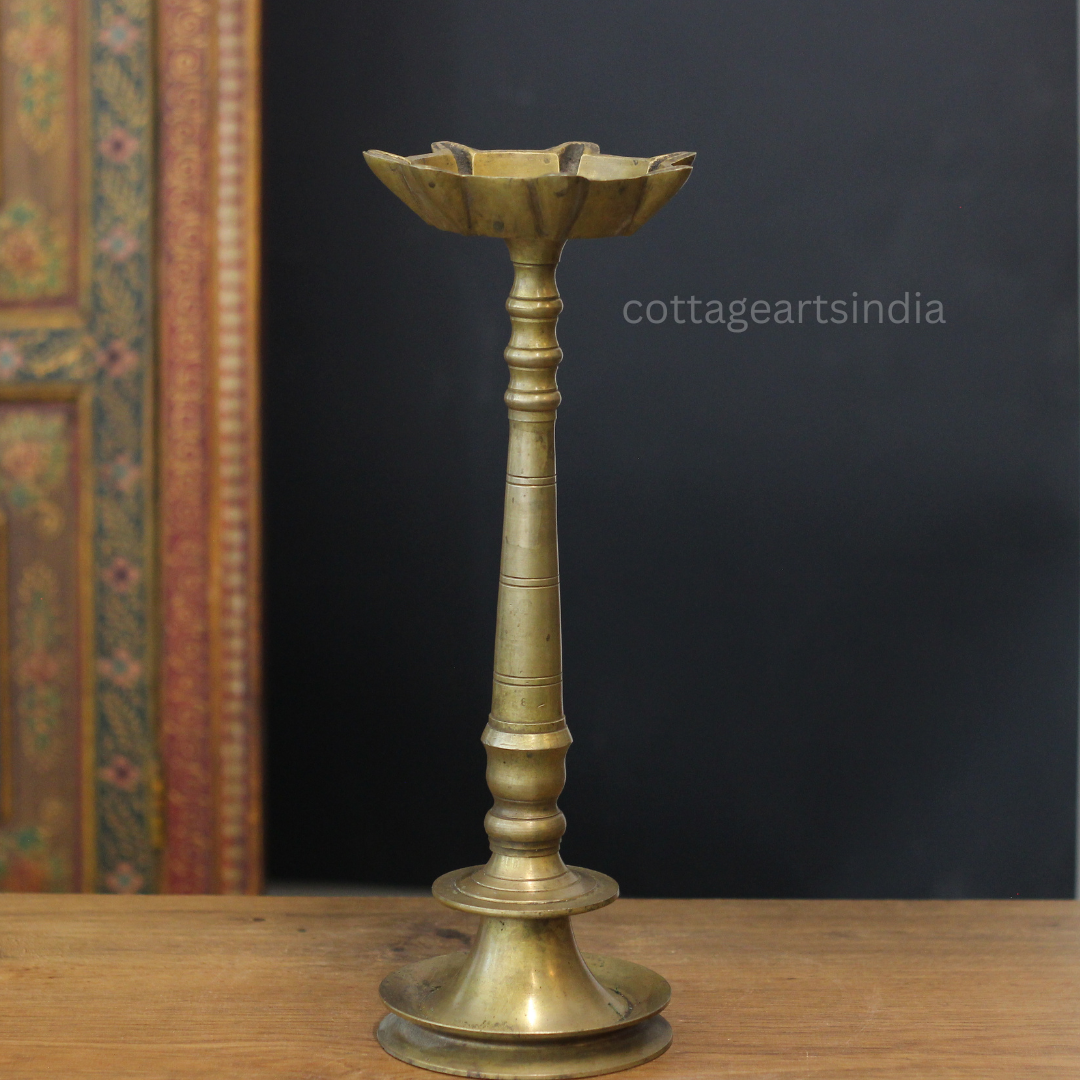 Vintage Brass Vilakku Oil Lamp