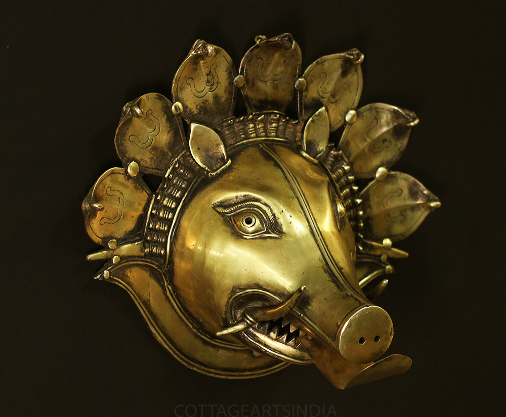 Brass Panjurli Bhuta Mask