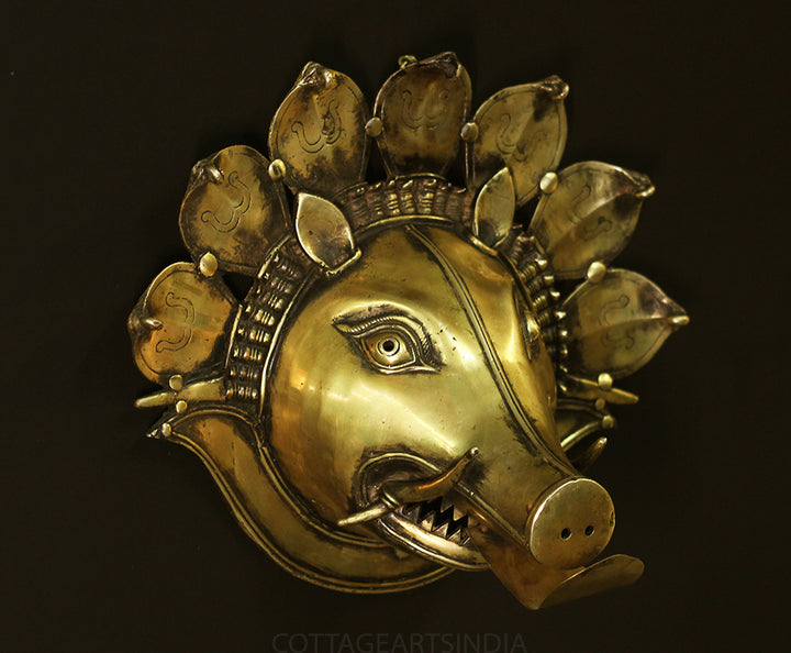 Brass Panjurli Bhuta Mask