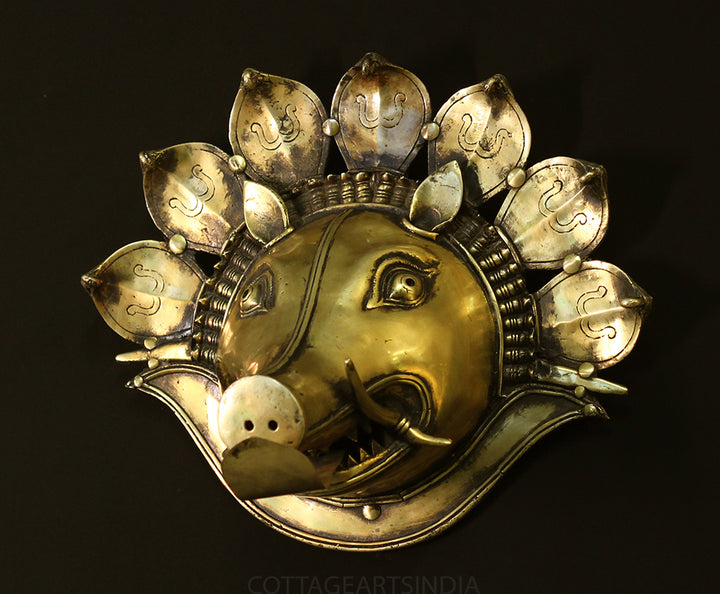 Brass Panjurli Bhuta Mask