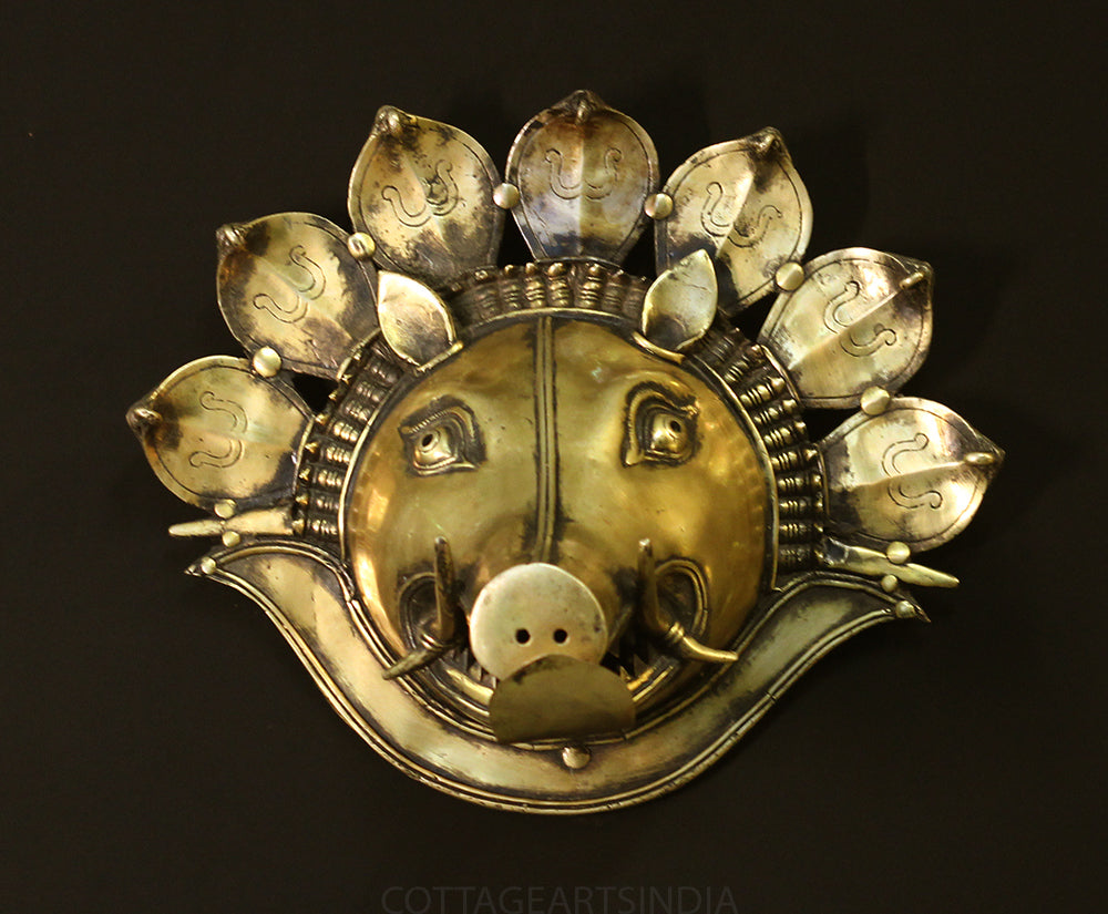 Brass Panjurli Bhuta Mask