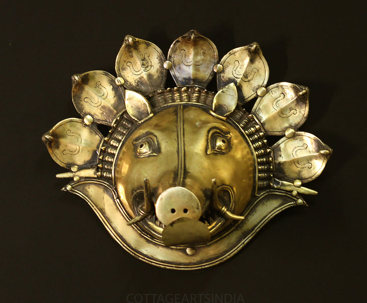 Brass Panjurli Bhuta Mask