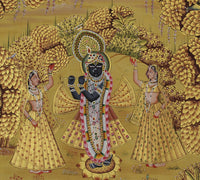 Handcrafted Golden Shrinathji Pichwai Painting | Gold Foil Wall Art