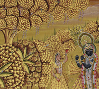 Handcrafted Golden Shrinathji Pichwai Painting | Gold Foil Wall Art