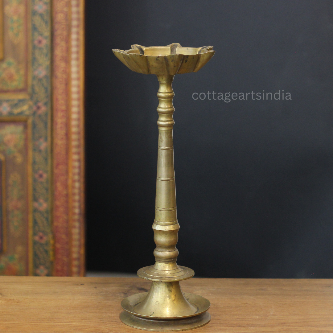 Vintage Brass Vilakku Oil Lamp
