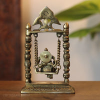 Brass Ganesha Idol On Jhula