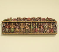Wooden Handcarved Wall Panel Dasavathar