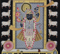 Shrinathji with Sacred Cows Pichwai Painting | Handcrafted Gold Foil Art
